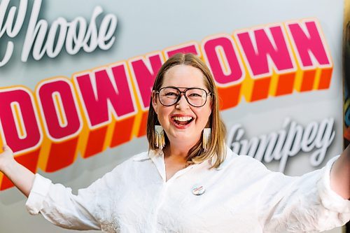MIKE DEAL / FREE PRESS
Kate Fenske CEO of Downtown Winnipeg BIZ, and Amelia Laidlaw chair of Downtown during the launch of the BIZ’s new marketing campaign at The Forks Wednesday morning.
Reporter: Gabrielle Piche
240925 - Wednesday, September 25, 2024.