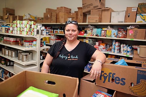 28102025
Angela Braun, executive director of Helping Hands Centre of Brandon, Inc. inside a stocked pantry at the local soup kitchen on Tuesday. The organization has seen up to a 15% increase in reliance on their services. (Tim Smith/The Brandon Sun)