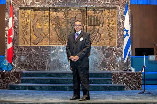 BROOK JONES/FREE PRESS
Congregation Shaarey Zedeck Senior Rabbi Carnie Shalom Rose is pictured in the sanctuary at Congregation Shaarey Zedekin Winnipeg, Man., Thursday, Oct. 30, 2025.
