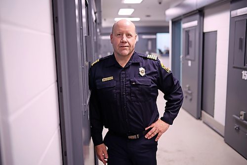 Brandon Fire and Emergency Services Chief Terry Parlow at the BPS detention centre on Thursday. (Tim Smith/The Brandon Sun)