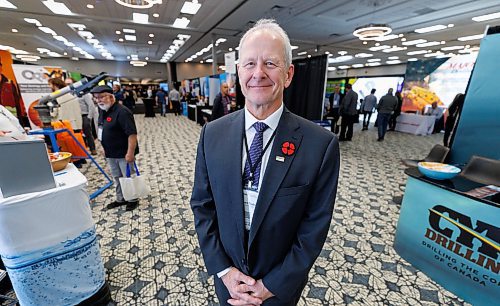MIKE DEAL / FREE PRESS
Richard Trudeau, chair of the Central Canada Mineral Exploration Convention on the floor of the convention being held at the Victoria Inn Monday morning.
The two-day Central Canada Mineral Exploration Convention opens today in Winnipeg. Organizers are touting it as the sector&#x2019;s largest event in the region. The event is managed by the Mining Association of Manitoba Inc., which is working to elevate the convention&#x2019;s profile, with a long-term vision of attracting international audiences and establishing it as a key event on the global mining calendar. 
Reporter: Aaron Epp
251103 - Monday, November 03, 2025.