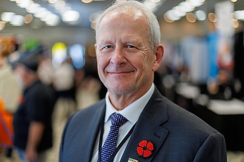 MIKE DEAL / FREE PRESS
Richard Trudeau, chair of the Central Canada Mineral Exploration Convention on the floor of the convention being held at the Victoria Inn Monday morning.
The two-day Central Canada Mineral Exploration Convention opens today in Winnipeg. Organizers are touting it as the sector&#x2019;s largest event in the region. The event is managed by the Mining Association of Manitoba Inc., which is working to elevate the convention&#x2019;s profile, with a long-term vision of attracting international audiences and establishing it as a key event on the global mining calendar. 
Reporter: Aaron Epp
251103 - Monday, November 03, 2025.
