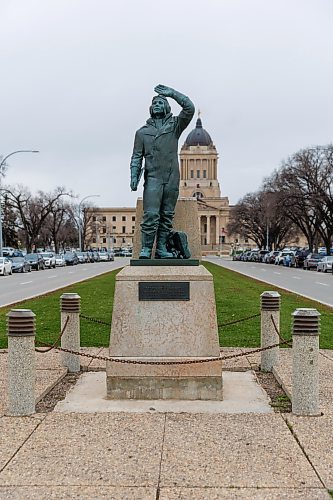 MIKE DEAL / FREE PRESS
The Airman in Training memorial at Memorial Blvd and York Ave.
251106 - Thursday, November 06, 2025.