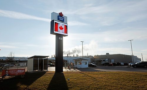 JOHN WOODS / WINNIPEG FREE PRESS
Maple Leaf plant at 870 Lagimodiere Tuesday, March 17, 2025. The staff has voted 98% in favour of going on strike.