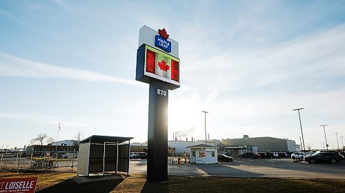 JOHN WOODS / WINNIPEG FREE PRESS
Maple Leaf plant at 870 Lagimodiere Tuesday, March 17, 2025. The staff has voted 98% in favour of going on strike.
