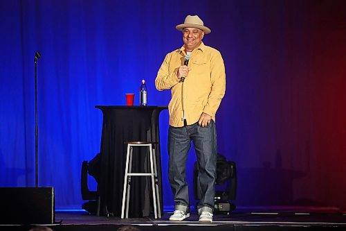 20112025
Comedian Russell Peters performs for a large audience at Assiniboine Credit Union Place on Thursday evening as part of his RELAX World Tour. (Tim Smith/The Brandon Sun)
