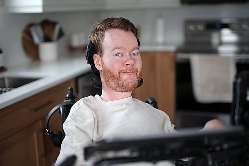 Jeremy Bray, who was diagnosed with spinal muscular atrophy, has been taking a drug called risdiplam for more than six months. It helps him maintain the function of his left thumb, face and voice. (Tim Smith/The Brandon Sun files)