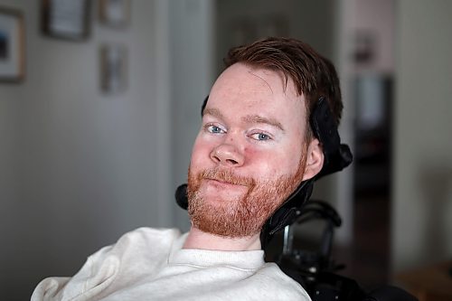 Jeremy Bray, who was diagnosed with spinal muscular atrophy, has been taking a drug called risdiplam for more than six months. It helps him maintain the function of his left thumb, face and voice. (Tim Smith/The Brandon Sun files)