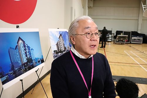 TYLER SEARLE / FREE PRESS

Ray Wan — president of the Winnipeg Chinese Cultural and Community Centre and lead architect behind the seven-storey  building under construction at 232 King St. — says housing newcomer tenants will be the priority.
