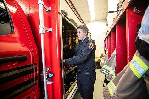 MIKAELA MACKENZIE / FREE PRESS
Fire chief Brent MacDonald shows a new truck with special wildland capabilities in the fire hall at the Canadian Nuclear Laboratories Whiteshell Laboratories Restoration Project on Wednesday, Dec. 10, 2025.
For Tyler/Gabby story.
Free Press 2025