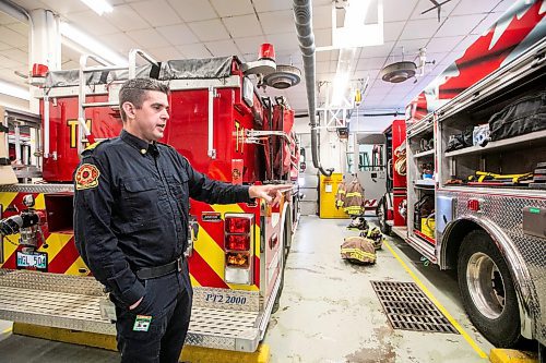 MIKAELA MACKENZIE / FREE PRESS

Fire chief Brent MacDonald shows new trucks in the fire hall at the Canadian Nuclear Laboratories Whiteshell Laboratories Restoration Project on Wednesday, Dec. 10, 2025.

For Tyler/Gabby story.
Free Press 2025