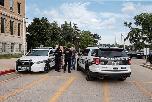 JOHN WOODS / FREE PRESS
Police attend the Israel pavilion at Folklorama at the Asper Jewish Community Campus Monday, August 5, 2024.
Reporter: tyler