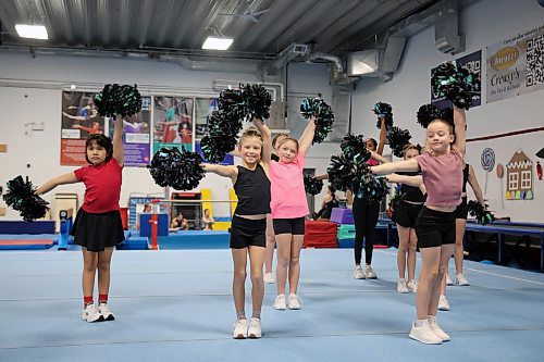 17122025
Members of the Velocity Cheer U12 cheer team practice one last time before Christmas break at Brandon Eagles Gymnastics in early December.
(Tim Smith/The Brandon Sun)