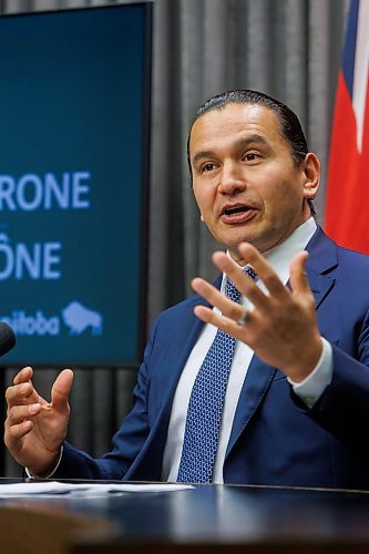 MIKE DEAL / FREE PRESS
Premier Wab Kinew talks to the media prior to the Speech from the Throne for the third session of the 43rd Manitoba legislature on Tuesday afternoon.
251118 - Tuesday, November 18, 2025.