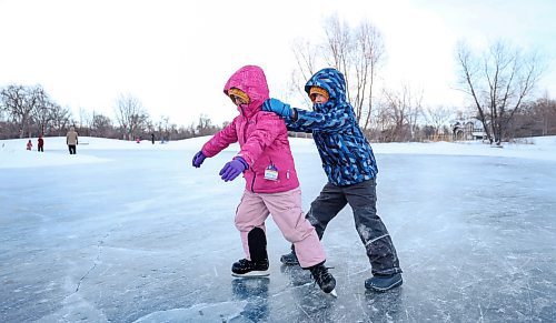 Ruth Bonneville / Free Press 

Local Standup, Kids skate Duck pond

Six-year-old Molly Kuan has some fun trying to pull her older brother Banke (8yrs) while skating on the Duck Pond at Assiniboine Park Friday.   The siblings along with their parents, spent the afternoon tobogganing and skating taking in the sunshine during the winter break. 

Jan 2nd,  2026