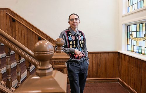 Ruth Bonneville / Free Press 

LOCAL -  Anishinaabemowin Language Program

Aandeg Muldrew - co-ordinator for the Anishinaabemowin Language Program at the U of W.  

Story on the launching of the first cohort of the new Anishinaabemowin Language Program at UW campus, in Convocation Hall Monday. 

Story by Maggie

Jan 5th,  2026