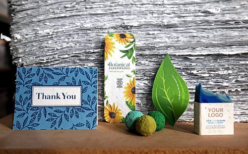 Ruth Bonneville / Free Press 

BIZ - Botanical PaperWorks

Photo of a few items  embedded with seeds created nay Botanical PaperWorks.

Founded in 1997, Botanical PaperWorks employs around 30 people and specializes in making zero waste seed paper that grows when planted. 

The article is about how Reimer-Epp recently sold the company to Kyle Kannwischer and his wife, Kayla Kannwischer.

This is for a biz article that will appear in the paper on Thursday or Friday. 

Aaron’s story

Jan 7th,  2026