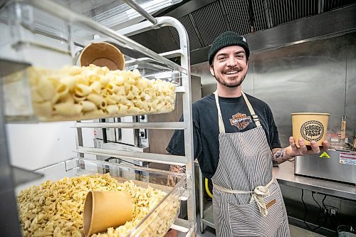 MIKAELA MACKENZIE / FREE PRESS

Serge Gregoire, owner of Sergio's Pasta, with the monthly special (the truff man) on Friday, Jan. 9, 2026.

For Dave Sanderson story.
Free Press 2026