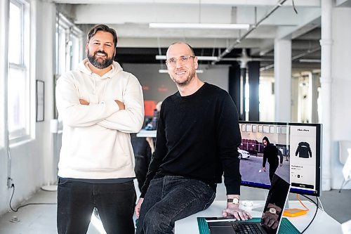 MIKAELA MACKENZIE / FREE PRESS
Dane Homenick (left) and Adam Wrublowsky, co-founders of Twenty Point Nine Inc, at the tech startup on Monday, Jan. 19, 2026.
For Aaron story.
Free Press 2026