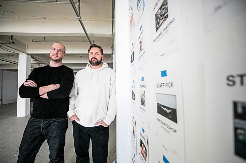 MIKAELA MACKENZIE / FREE PRESS
Adam Wrublowsky (left) and Dane Homenick, co-founders of Twenty Point Nine Inc, at the tech startup on Monday, Jan. 19, 2026.
For Aaron story.
Free Press 2026