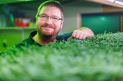 MIKE DEAL / FREE PRESS
Joel Weber, owner of Fresh Forage, Manitoba's largest market supplier of microgreens, is closing Jan. 30. The owner is instead focusing on marketing tech for filtering phosphorus out of water.
Reporter: Malak Abas
260120 - Tuesday, January 20, 2026.