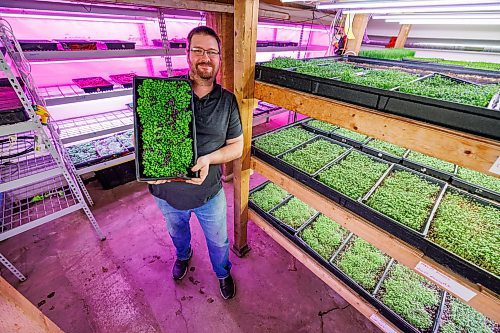MIKE DEAL / FREE PRESS
Joel Weber, owner of Fresh Forage, Manitoba's largest market supplier of microgreens, is closing Jan. 30. The owner is instead focusing on marketing tech for filtering phosphorus out of water.
Reporter: Malak Abas
260120 - Tuesday, January 20, 2026.