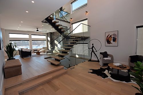 Todd Lewys / Free Press 
The view from the home’s foyer is stunning.