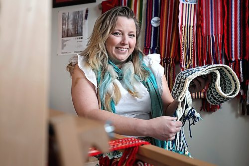 Ruth Bonneville / Free Press 

ENT - school sashes

Portrait of Casandra Woolever, a full-time artist, working on sashes on her weaving loom in her home studio. 

SCHOOL SASHES: A Métis artist is taking her loom-weaving kit on the road to teach students about her ancestors’ iconic uniform and promote school spirit. Casandra Woolever, the full-time artist behind Métis Branded, has showed more than 1,000 students how-to make a sash this year. “I’m a little overwhelmed, but in a good way,” Woolever said, reflecting on how many teachers have contacted her in recent weeks upon learning she’s started doing school visits.
 
See story by Maggie

Jan  28th,  2026