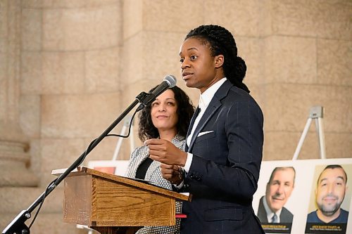 Mike Sudoma/Free Press
During a ceremony held to mark the National Day of Remembrance & Action Against Islamophobia at the Manitoba Legislative building Thursday
January 29, 2026