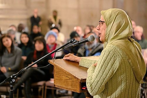 Mike Sudoma/Free Press
During a ceremony held to mark the National Day of Remembrance &amp; Action Against Islamophobia at the Manitoba Legislative building Thursday
January 29, 2026


