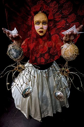 JOHN WOODS / WINNIPEG FREE PRESS
Erica Wilson who’s one-person play Miss Carcass Caress Soft Waters rehearses at the Prairie Theatre Exchange Monday, February 2, 2026. Wilson will be performing her play at the Kiyanaan Festival.
reporter: ben