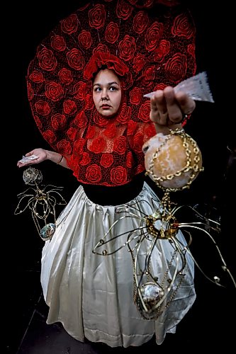 JOHN WOODS / WINNIPEG FREE PRESS
Erica Wilson who’s one-person play Miss Carcass Caress Soft Waters rehearses at the Prairie Theatre Exchange Monday, February 2, 2026. Wilson will be performing her play at the Kiyanaan Festival.

reporter: ben