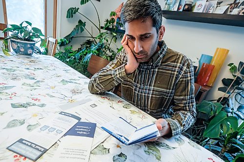 JOHN WOODS / WINNIPEG FREE PRESS
Jeremy Dias, who is looking at his recent city property assessment which states that his home has gone up $193,000 from the last assessment, is photographed in his home Tuesday, February 3, 2026.
reporter: joyanne