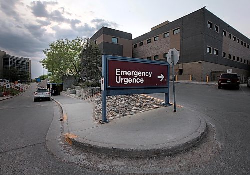 PHIL HOSSACK / WINNIPEG FREE PRESS - St Boniface Hospital see story re overcrowding, Occupancy rates at St. Boniface and Victoria hospitals have been at above capacity since at least December, according to weekly Patient Flow Reports obtained from the Winnipeg Reginal Health Authority. The overall hospital occupancy rate in Winnipeg stood at 99 per cent for the week of March 14, significantly above the target rate of 95 per cent. These high rates present a challenge for Manitoba’s new health minister, whose government has promised to improve ER waits. Larry Kusch steory.  May 19, 2016