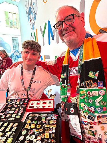MIKE MCINTYRE / FREE PRESS
Ontario’s Andrew Kollo and Josh Waller of England have become friends through their Olympic gatherings
