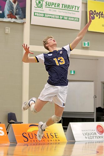Liam Pauls will play his final Canada West men's volleyball regular-season match at home as a Brandon University Bobcat tonight. (Thomas Friesen/The Brandon Sun)