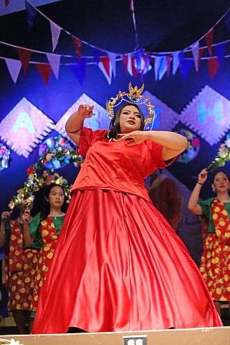 Clein Esperida dances at the start of the Philippines pavilion Friday evening performance at Knox United Church, during the second day of the Westman Multicultural Festival in Brandon. (Matt Goerzen/The Brandon Sun)