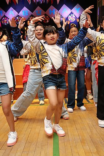 Kids with WFC Dance Group peform hip hop during the Westman Multicultural Festival at the Philippines pavilion at Knox United Church on Friday evening. The group is part of the Westman Filipino Community in Brandon, which hosts cultural events and dance competitions. (Matt Goerzen/The Brandon Sun)