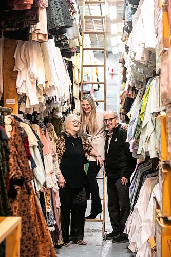 MIKAELA MACKENZIE / FREE PRESS

Jan (left), Kate, and Scott Malabar in the cold storage area at Harlequin Costume on Thursday, Feb. 5, 2026.

For Aaron Epp story.
Free Press 2026