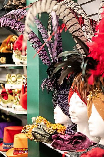 MIKAELA MACKENZIE / FREE PRESS

Headpieces at Harlequin Costume on Thursday, Feb. 5, 2026.

For Aaron Epp story.
Free Press 2026