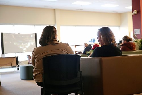 The Brandon Public Library hosted a watch party for the 2026 Milano Cortina Winter Olympic Games on Friday. (Tessa Adamski/The Brandon Sun)