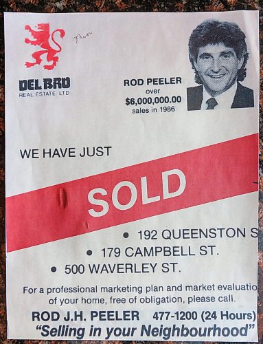 MIKE DEAL / FREE PRESS
An advertising mailer from the 1980’s.
Rod Peeler, who's been selling real estate in the city for 45 years. He's long been "Winnipeg-famous" for his "I never sleep" slogan, and for his mop of hair, reminiscent of Rod Stewart. 
Reporter: David Sanderson
260130 - Friday, January 30, 2026.