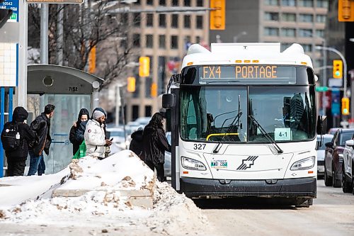 MIKAELA MACKENZIE / FREE PRESS

Buses run downtown on Wednesday, Feb. 25, 2026. The Downtown Winnipeg BIZ commissioned a survey, which found that the vast majority of downtown bus riders are unhappy with the new system.


For Gabby story.
Free Press 2026