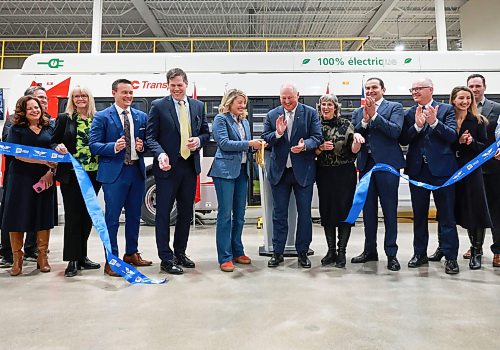 Ruth Bonneville Winnipeg Free Press 

BIZ/LOCAL - New Flyer

See story on NFI Group Inc. opens all-Canadian bus manufacturing facility.

Photo of Federal Industry Minister Mélanie Joly, minister and  retiring  New Flyer CEO Paul Soubry, cut the ribbon with distinguished guests at New Flyer news conference Tuesday.

See story on NFI Group Inc. opens all-Canadian bus manufacturing facility.

Names of some of the political leaders in ribbon cutting photo include: 
Ginette Lavack, parliamentary secretary
Premier Wab Kinew - 
Mayor Scott Gillingham, City of Winnipeg
John Sapp, president and CEO, NFI Group Inc.
Josipa Petrunic, president and CEO, Canadian Urban Transit Research and Innovation Consortium
Along with others. 

March 3rd, 2026
