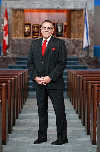 Ruth Bonneville Winnipeg Free Press 

Religion in the News Project 

Portrait of  Rabbi Carnie Shalom Rose, Senior Rabbi, Congregation Shaarey Zedek, Winnipeg.  

Photo taken in the main sanctuary with the ark that holds the Torah scrolls.  

March 4th,, 2026
