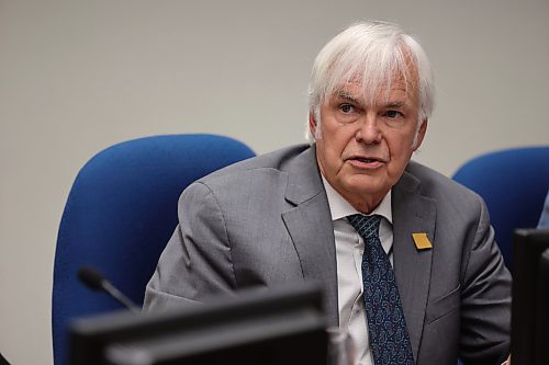 Brandon Ward 3 Coun. Barry Cullen speaks during a council meeting on Monday. (Alex Lambert/The Brandon Sun)
