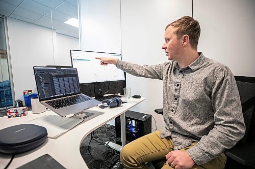 MIKAELA MACKENZIE / FREE PRESS
Hans Schreckenbach, research and development specialist, at CEMWorks on Friday, March 6, 2026.
For Aaron story.
Free Press 2026