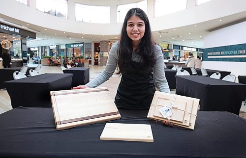 Ruth Bonneville Winnipeg Free Press 

Biz Student Trade Fair

Junior Achievement student, Tasvee Jain, shows off her Luxury Prep cutting boards she made through JA, for  the upcoming student trade fair at St. Vital centre Friday. 
The JA Trade Fair is where High school students with JA will share their business pitches in the centre court at St. Vital mall Saturday.

MALAK

March 6th,, 2026
