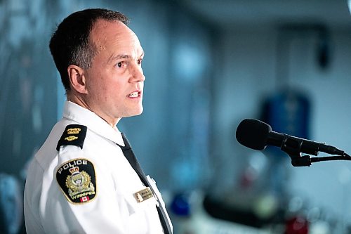 MIKAELA MACKENZIE / FREE PRESS

Superintendent Brian Miln speaks to the media on Wednesday, March 11, 2026.

For Tyler story.
Free Press 2026