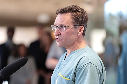 Ruth Bonneville / Free Press


Local - HSC Spine 

Health Minister Uzoma Asagwara along with Dr. Ed Buchel, provincial surgery specialty lead and Jonathon Lyon CEO, Health Sciences Centre Foundation, hold presser on $12M spine program boost at HSC Tuesday. 


See story 

April 23rd,  2024
